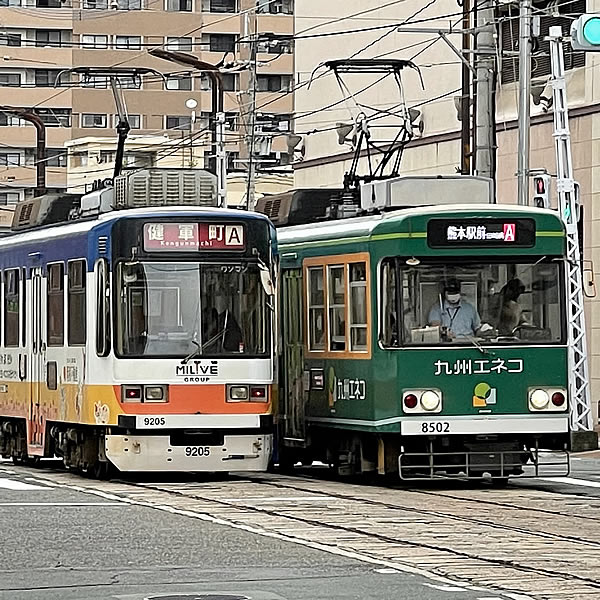 電車通り、路面電車