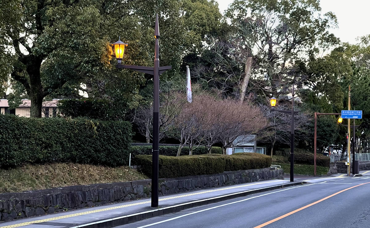KKR熊本ホテル近くの街灯