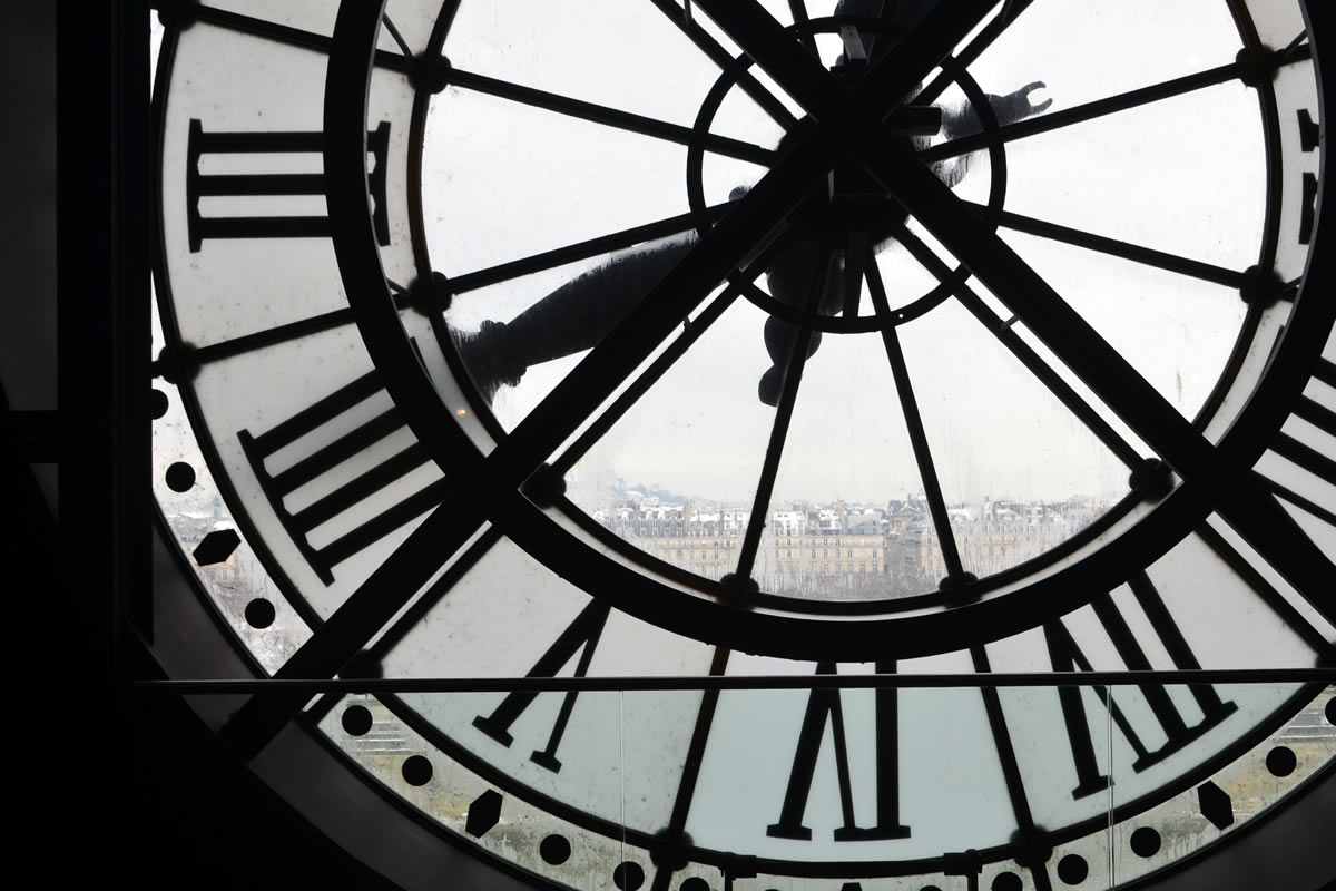 オルセー美術館　駅舎の名残りの大時計