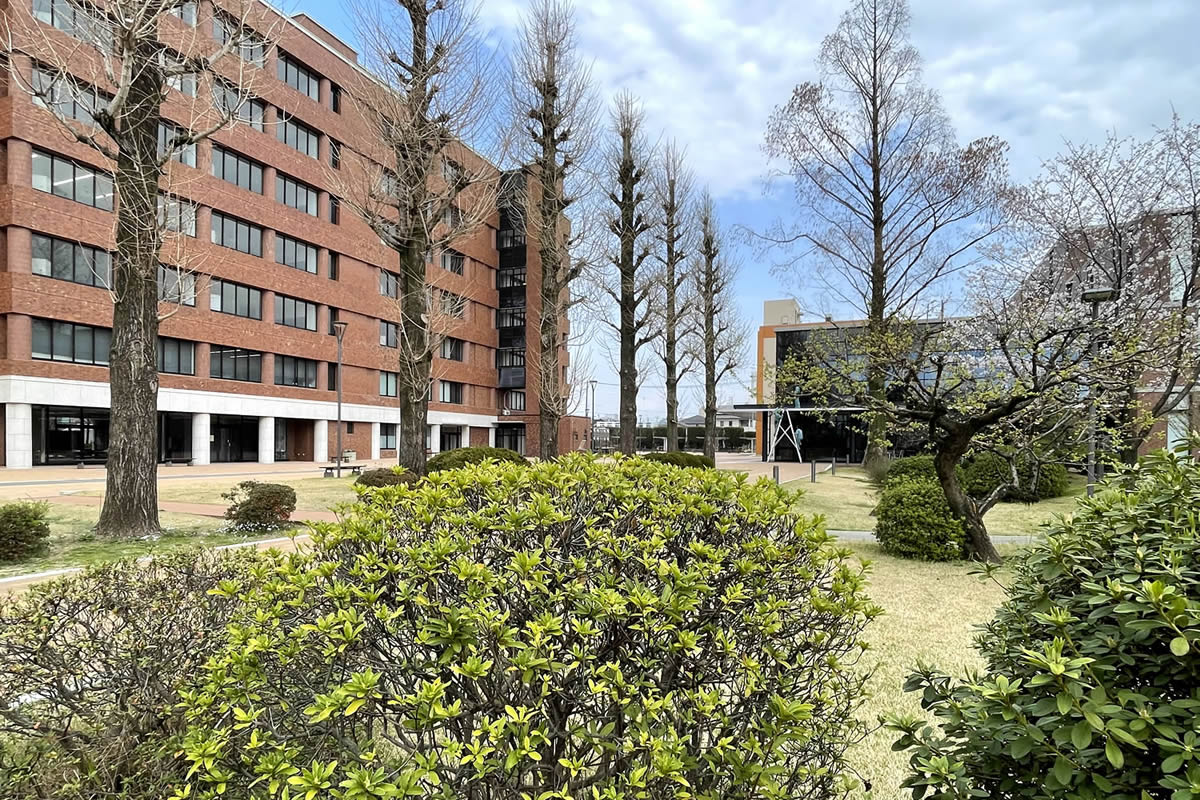 熊本市中央区大江の学園大通り沿い熊本学園大学キャンパス